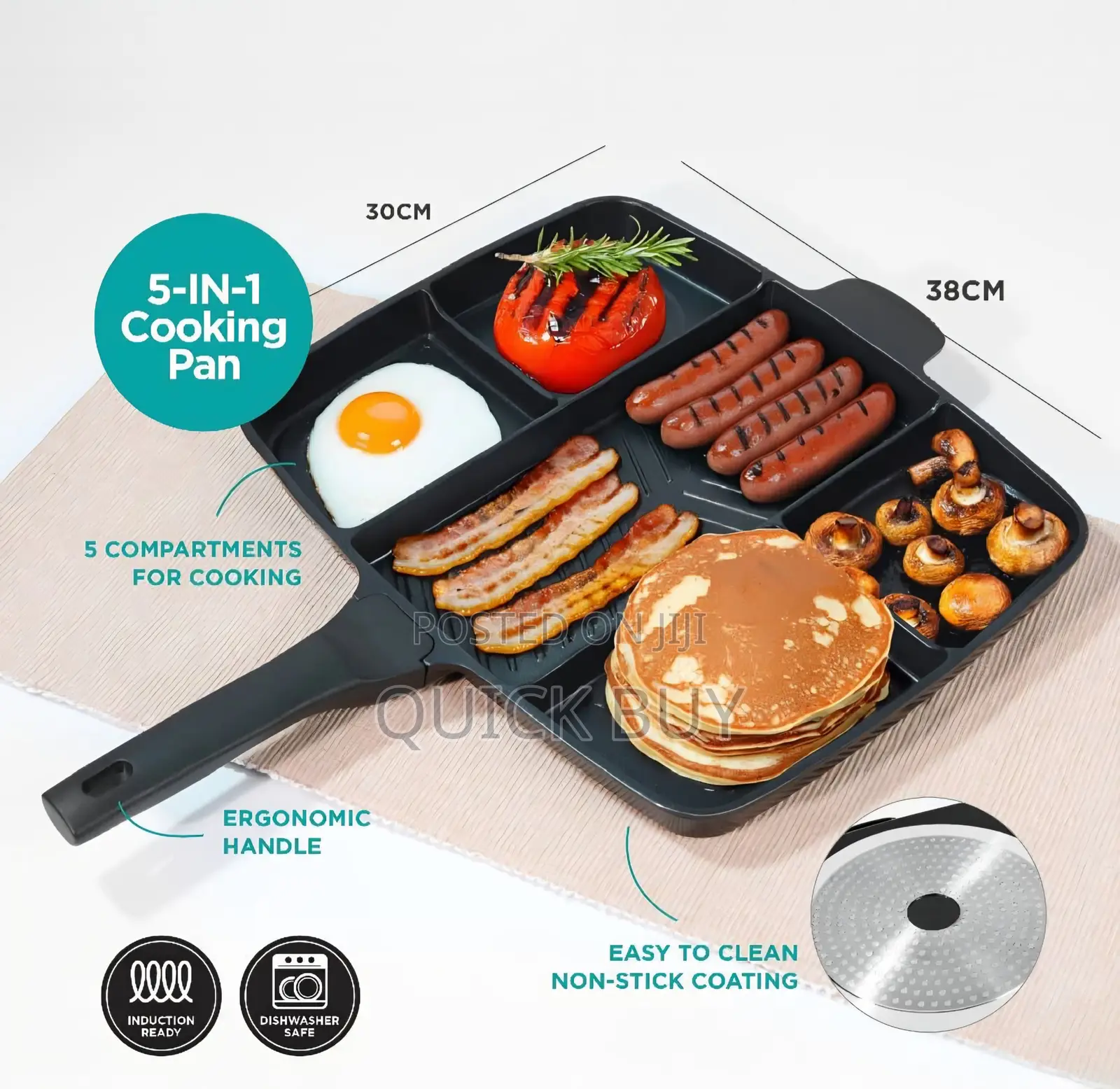 5 Compartment Breakfast Frying Pan
