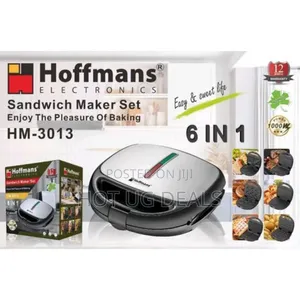 6 In 1hoffmans Hm-3013 Sandwich Maker Model - Black