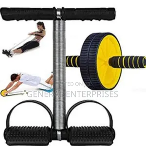 A Tummy Trimmer and an Ab Roller Wheel.