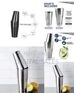 Cocktail Shaker Set: 2pc Cocktail Making Set, Bartending .