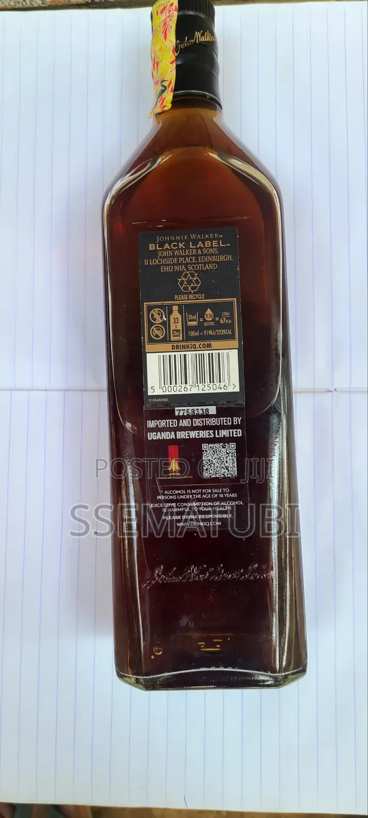 Jw Black Label 1litre