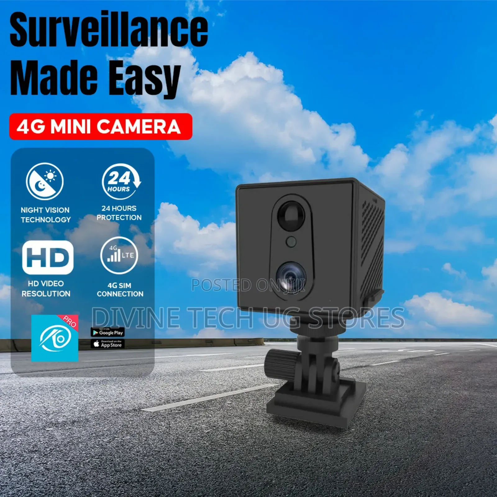 4g Mini Camera 5mp With Built-in 3000mah Battery Security Monitoring