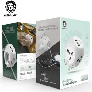 Green Lion Multi Port Travel Adapter.
