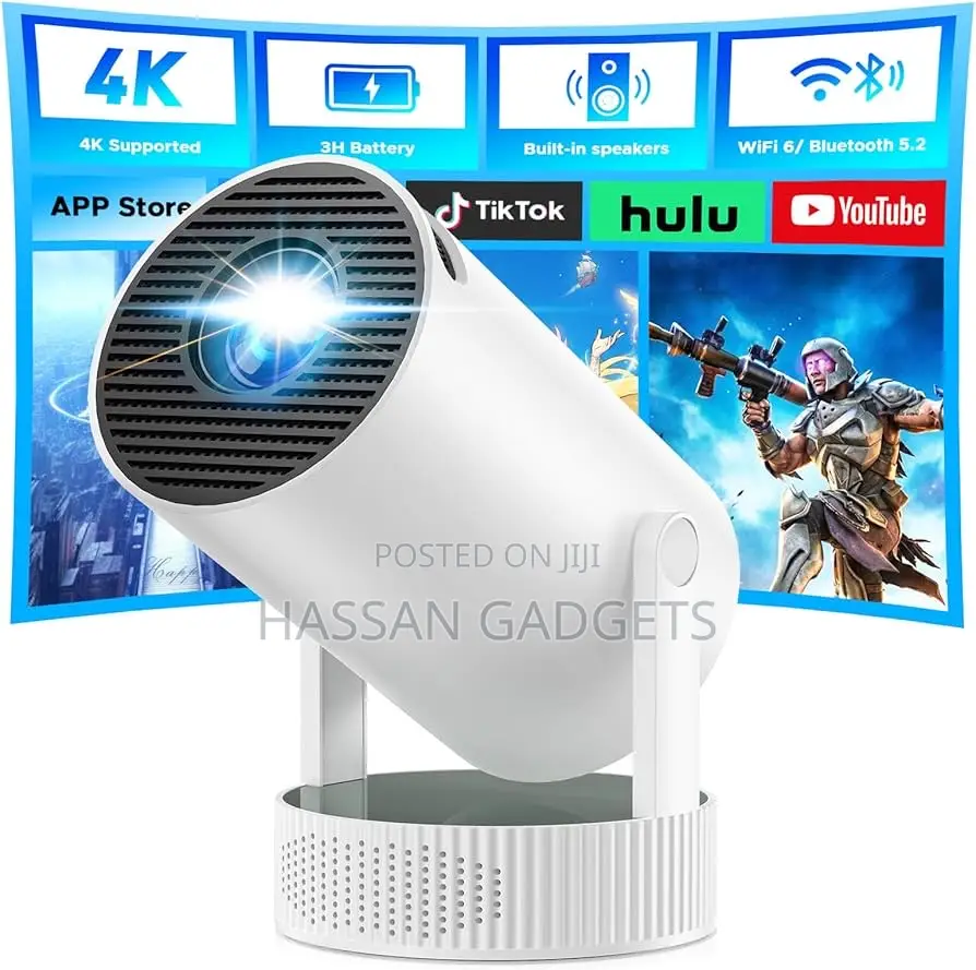 Mini Projector, Projector With Wifi and Bluetooth Built-In