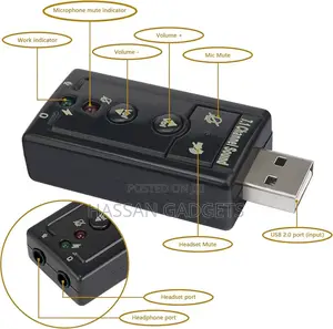 Usb External Sound Card Audio Adapter