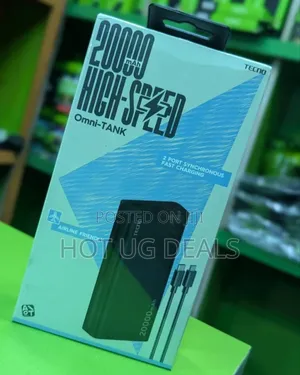 Tecno 20000mah 2port High Speed Fast Charging Powerbank - Black