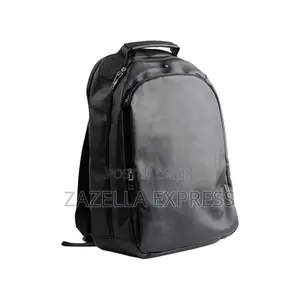 Levelo Elegancia Universal Laptop Backpack Bag In Black Leather