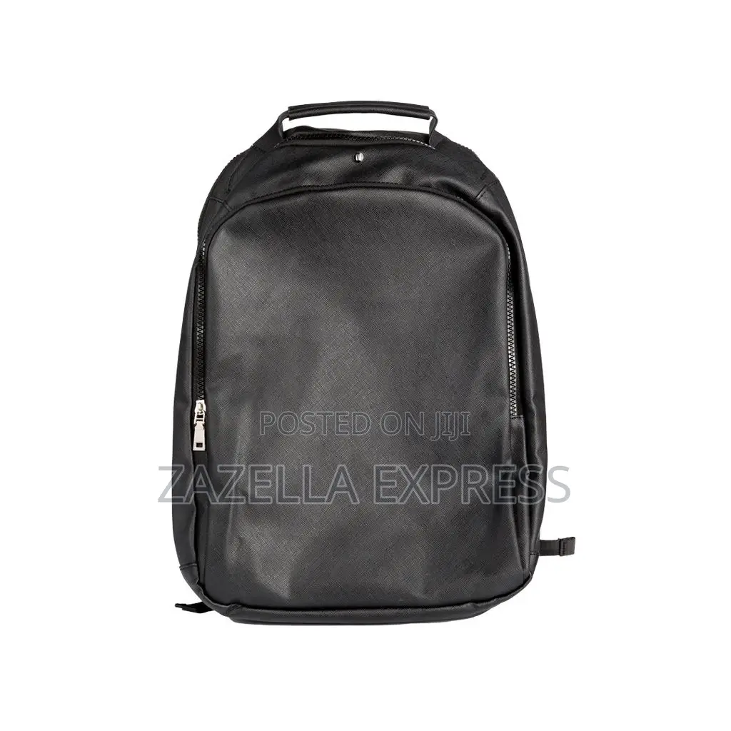 Levelo Elegancia Universal Laptop Backpack Bag In Black Leather