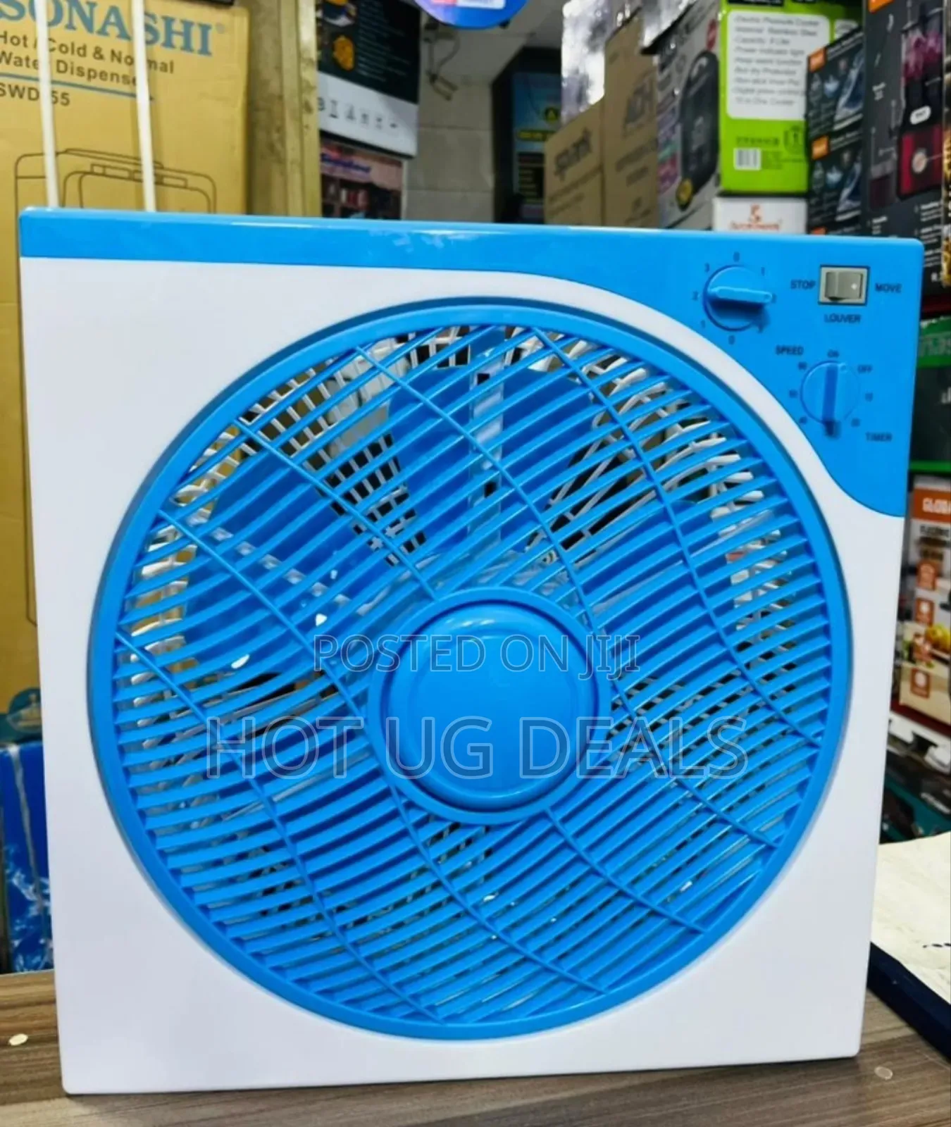 Portable Table Box Fan, 30w - White