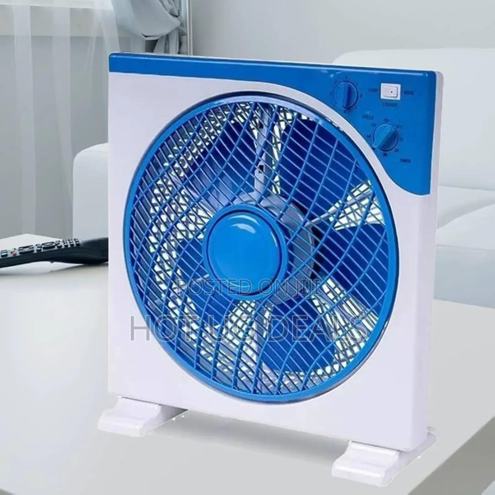 Portable Table Box Fan, 30w - White