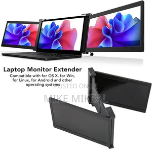 Portable 15 Inch Tri-Screen Monitor