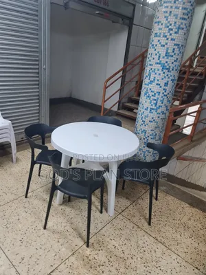 White Chelsea Plastic Table and Chairs Plastic Table and Chairs Set