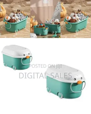Kidstoy Storage Box Plastic Snack Home Organizer With Wheels.