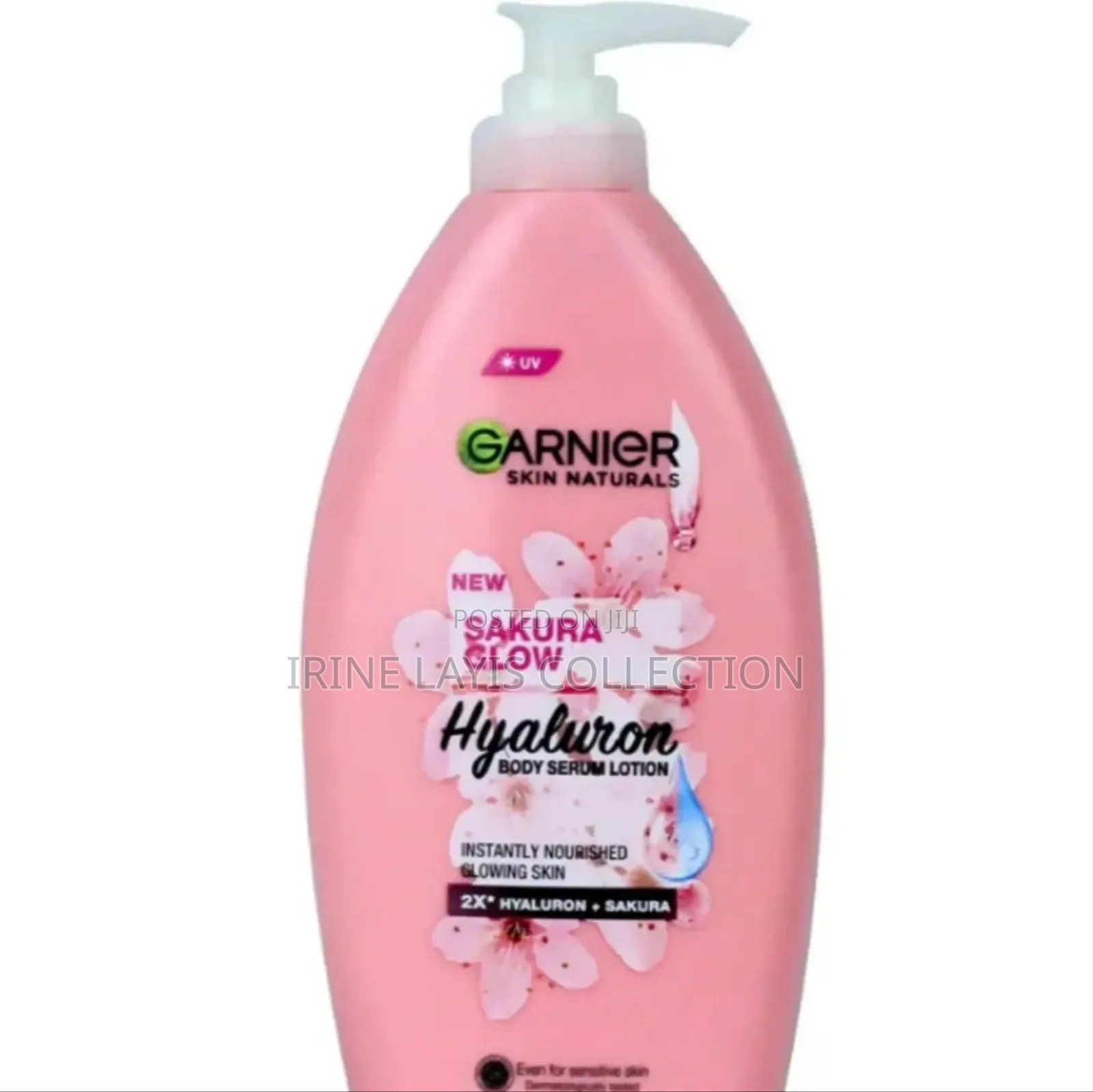 Garnier Sakura Glow Hyaluron Body Serum Lotion.