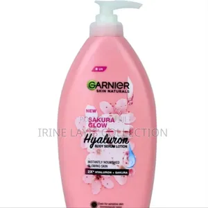 Garnier Sakura Glow Hyaluron Body Serum Lotion.