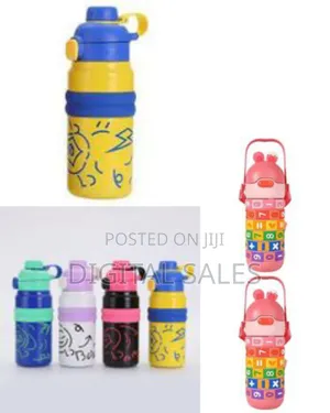 430ml Kids Rabbit Water Bottle Cup Tumbler With Silicone Straw