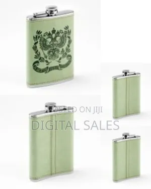 9 Oz Stainless Steel Leather Whisky Hip Flask