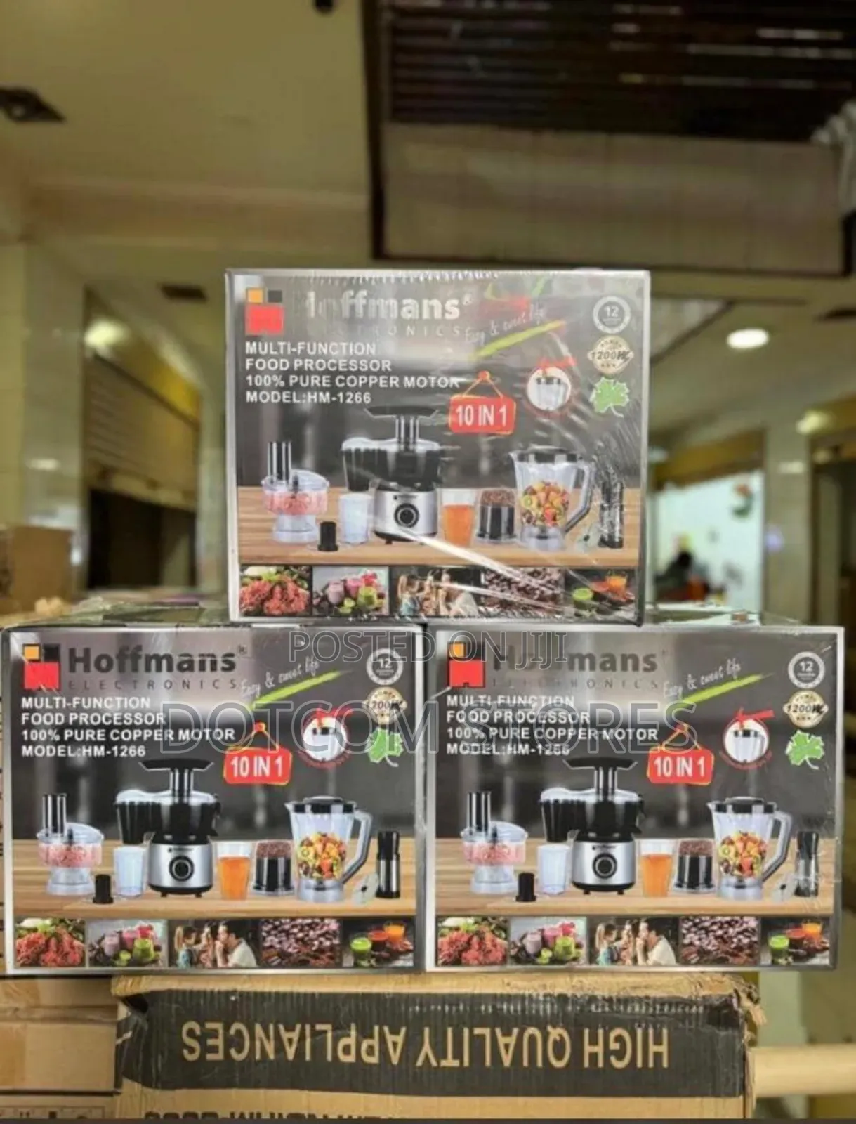 Hoffmans 10-in-1 Multi-Function Food Processor, Model Hm-1266.
