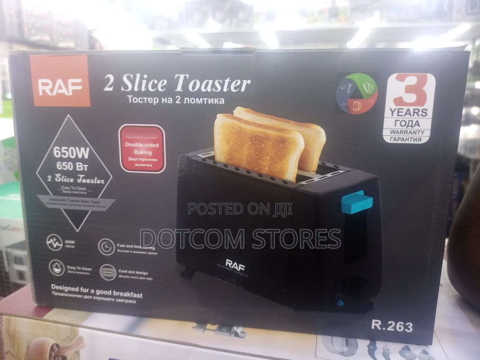 Raf 2-Slice Toaster (Model R.263).