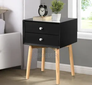 Bedroom Nightstand Table With Rubber Wood