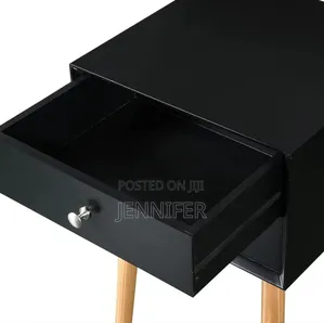 Bedroom Nightstand Table With Rubber Wood