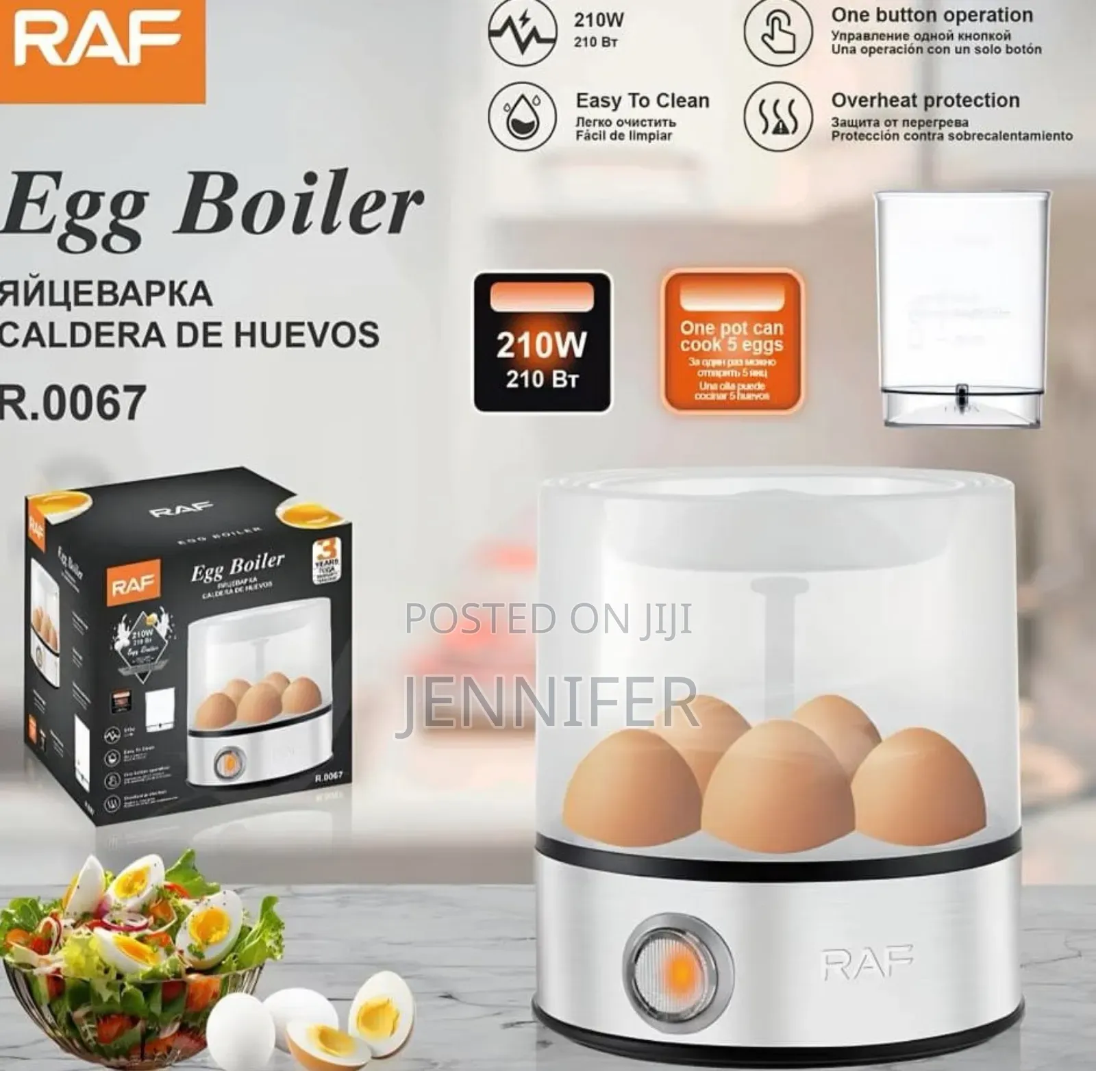 Raf R.0067 Electric Egg Boiler