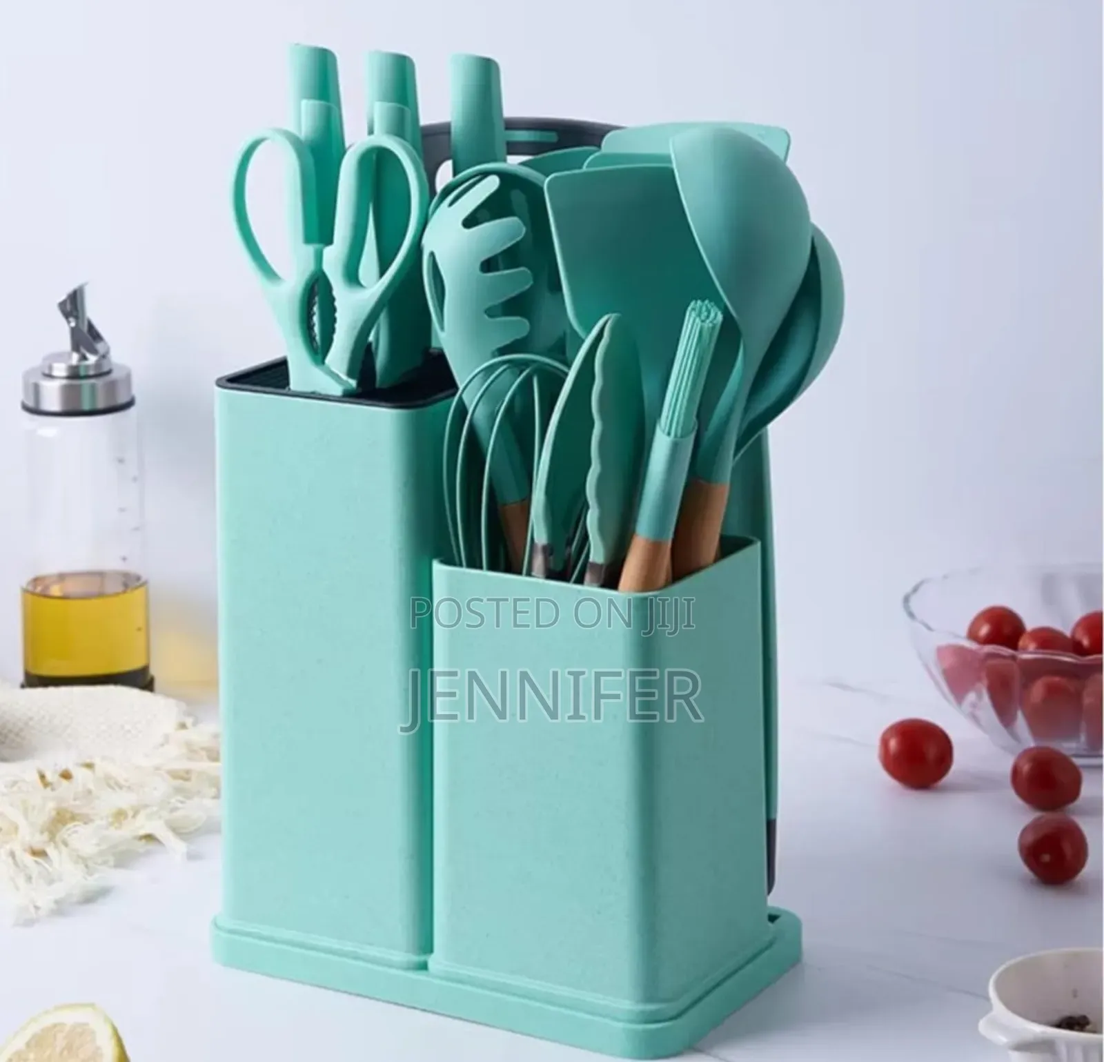 Turquoise 19-Piece N B Kitchen Cooking Utensil Set