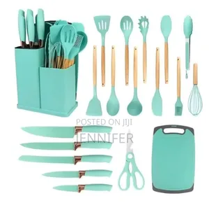 Turquoise 19-Piece N B Kitchen Cooking Utensil Set