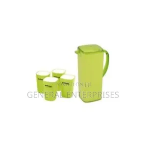 Four-Piece Green Melamine Juice Tumbler Set