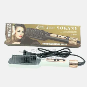Sokany Hair Straightening Brush - Multicolor