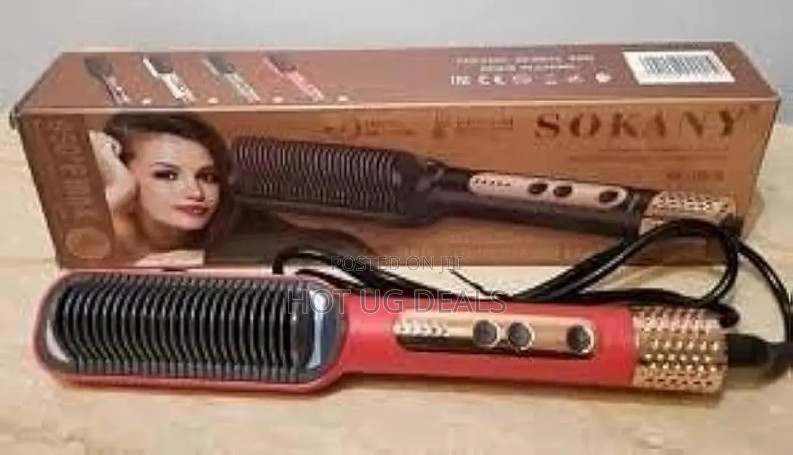 Sokany Hair Straightening Brush - Multicolor