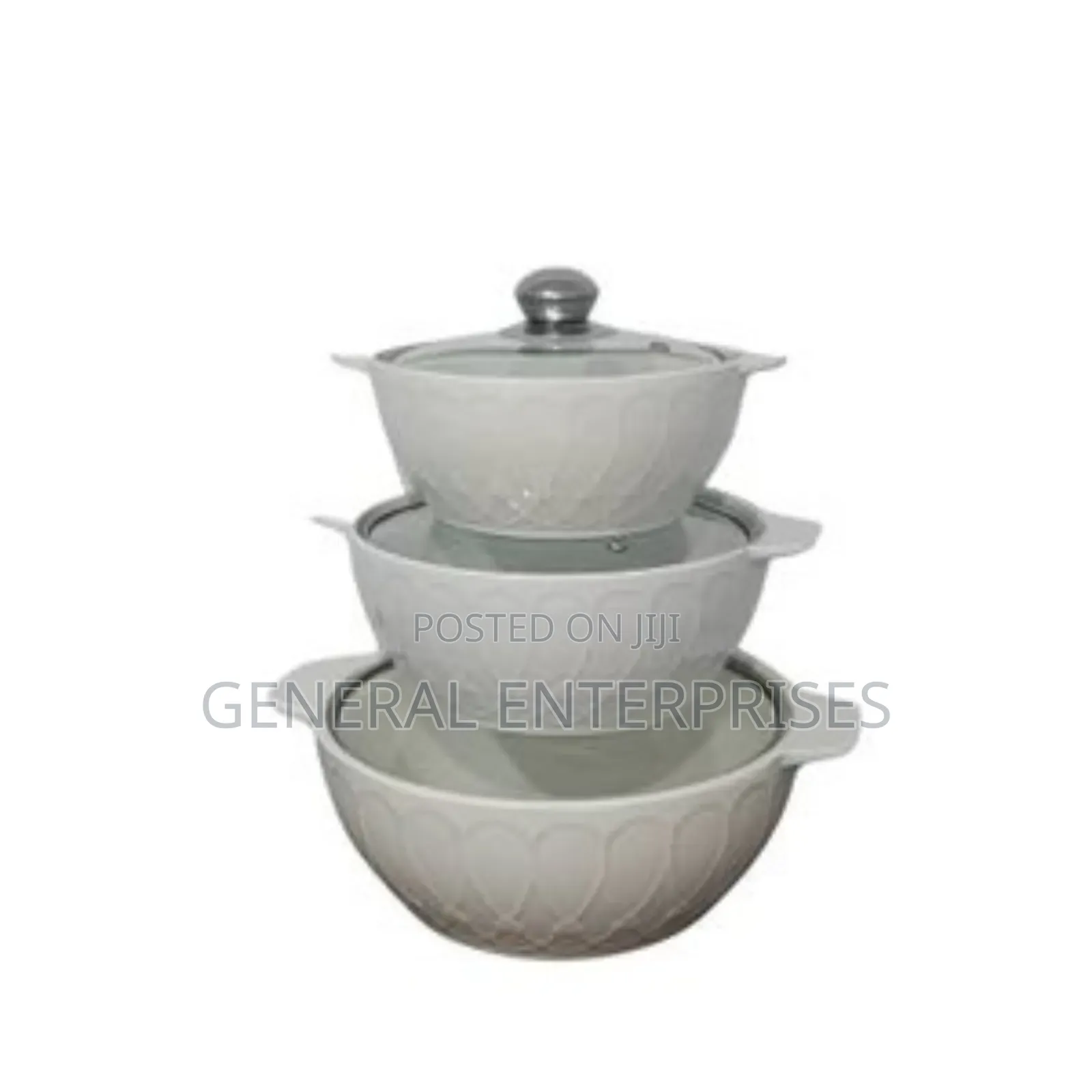 3-Piece White Ceramic Serving Dish Set