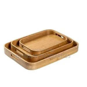 Nesting Bamboo Serving Trays