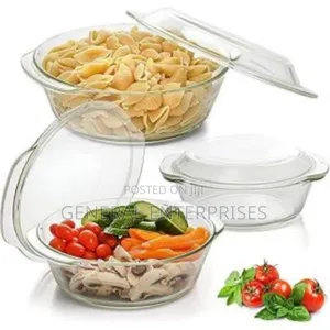 Set of Generic 3-Piece Tempered Glass Casserole Dishes