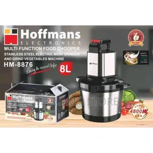 Hoffmans Stainless Steel 8l Multifunctional Food Processor - Silver