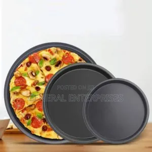 Set of Generic Carbon Steel Non-Stick Pizza Pans