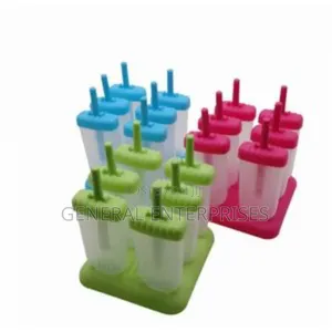 Set of Reusable Ice Pop and Popsicle Molds