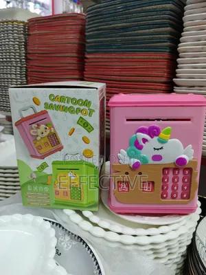 Cartoon-Themed Electronic Piggy Bank.