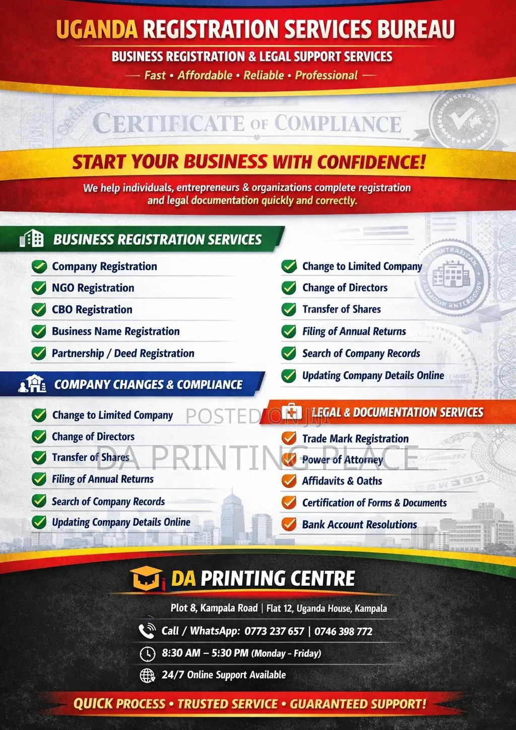 Company Registration and Legalisation