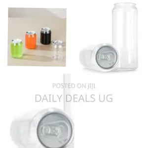 12-Pack of Clear Cylindrical Beverage Containers