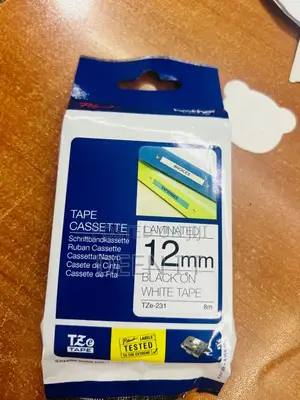 Brother Labelling Tape 12mm Black On White