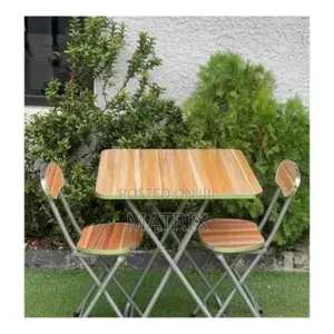 A Set of Foldable Reading/Laptop Table and Two Chairs