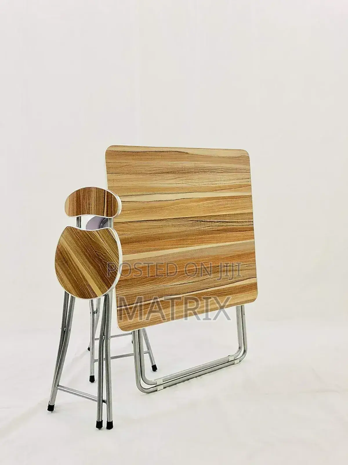 A Set of Foldable Reading/Laptop Table and Two Chairs