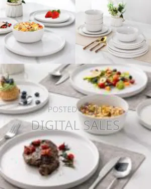 Dinnerware Sets for 6, 18 Piece Stoneware Plates and Bowls Set,
