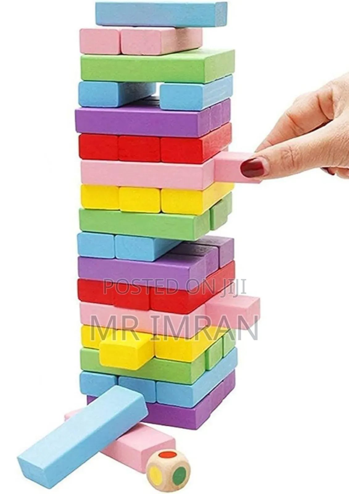 Numbered Wooden Tumbling Tower Game