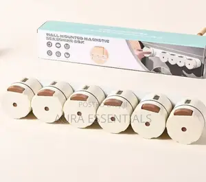 6pcs Wall-Mounted Magnetic Seasoning Box Set