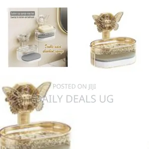Butterfly-Shaped Wall-Mounted Soap Dish With Suction Cup