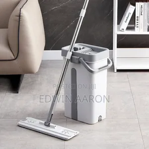 Handheld Squeeze Mop With Two Chambers Bucket