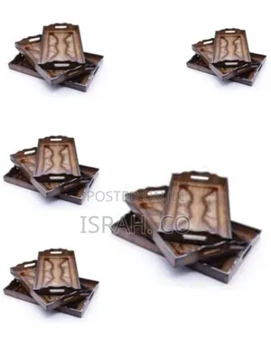 3 Piece of Wooden Serving Trays Platters
