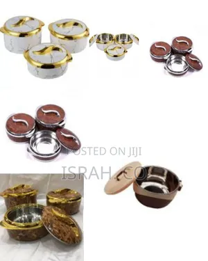 3pc Set 1.5/2/2.5 L Food Warmer Thermal Insulation Hot Pot Casserole.